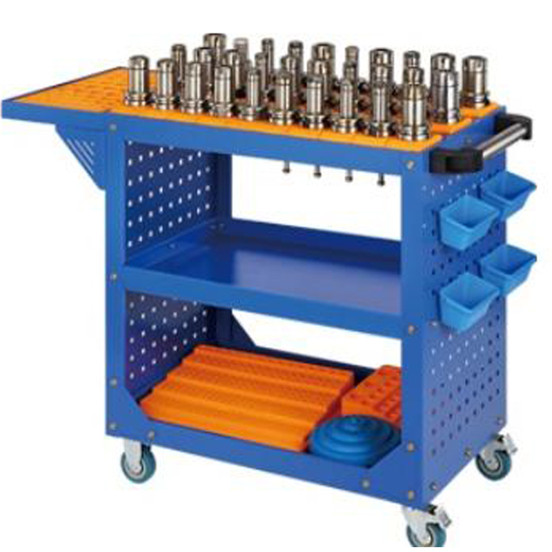 Cartero de herramientas de panel perforado azul CNC
